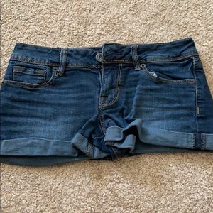 blue jean shorts
